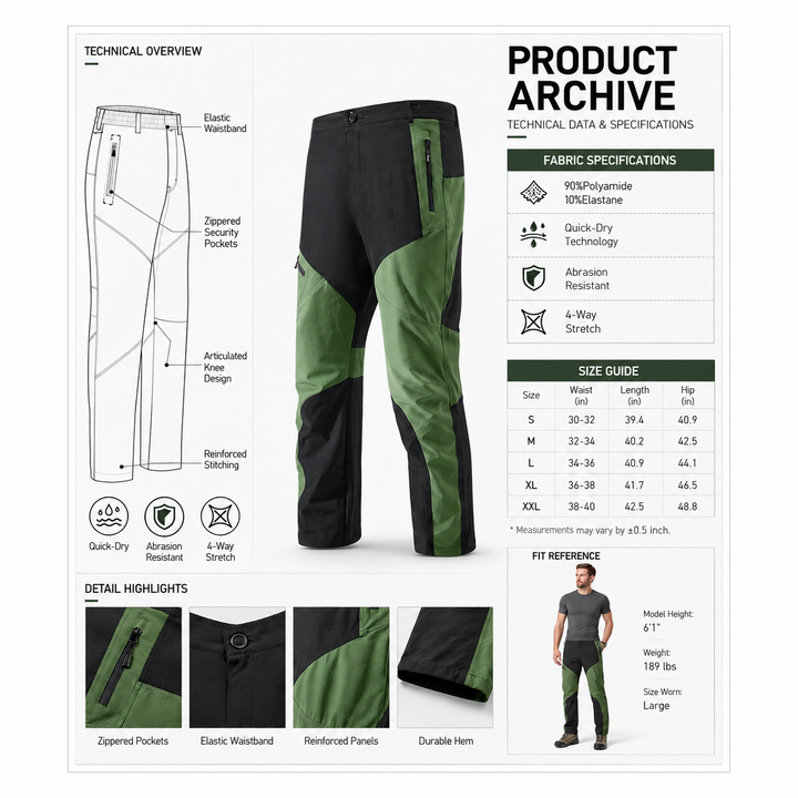 Colorblock Zip-Pocket Utility Pants