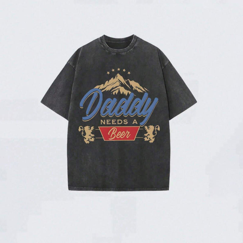 Casual Retro Printed Short-Sleeve Tee