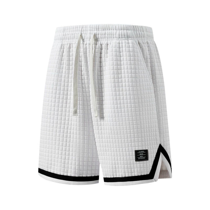 Textured Athletic Mesh Shorts