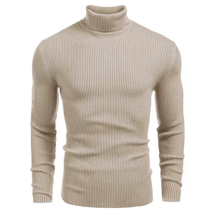 Solid Color Turtleneck Sweater