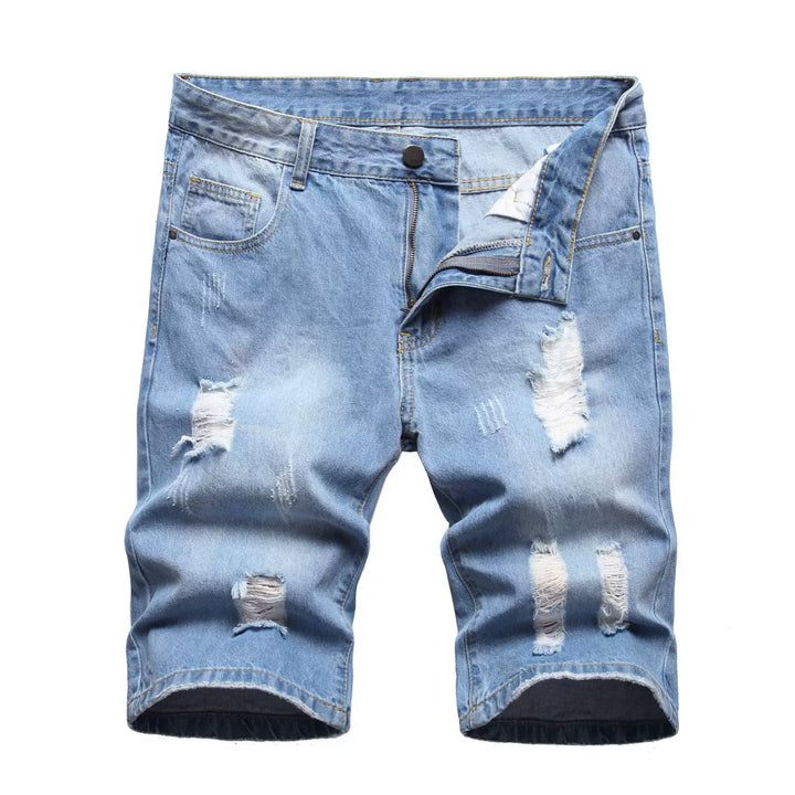 Distressed Denim Shorts