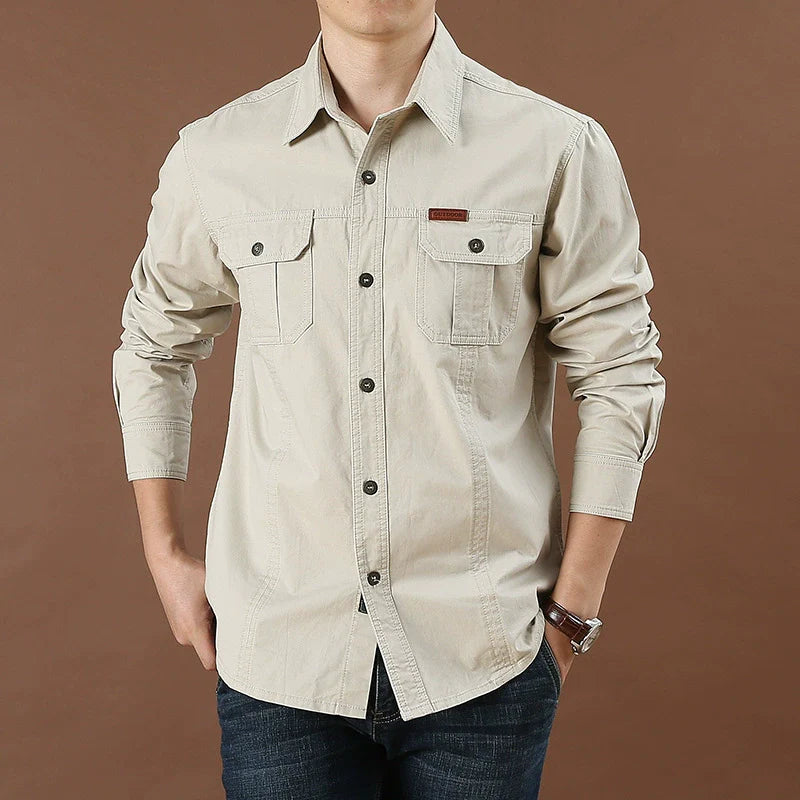 Men’s Casual Utility Pocket Shirt