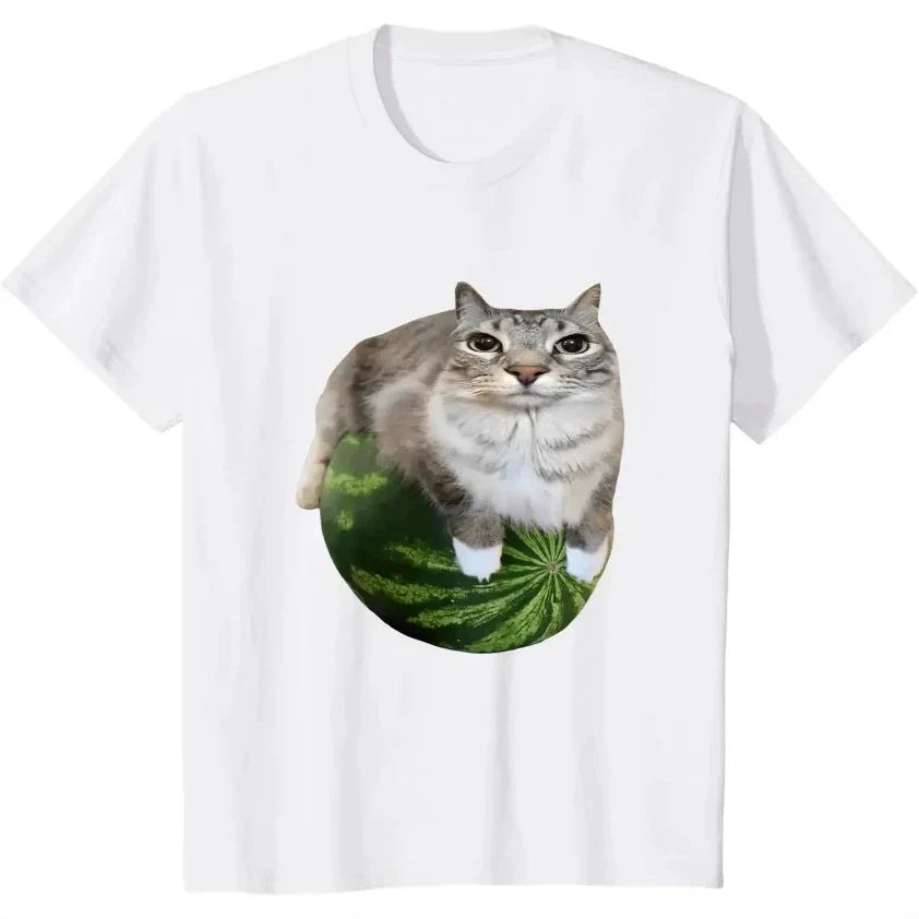 Watermelon Cat Meme T-Shirt