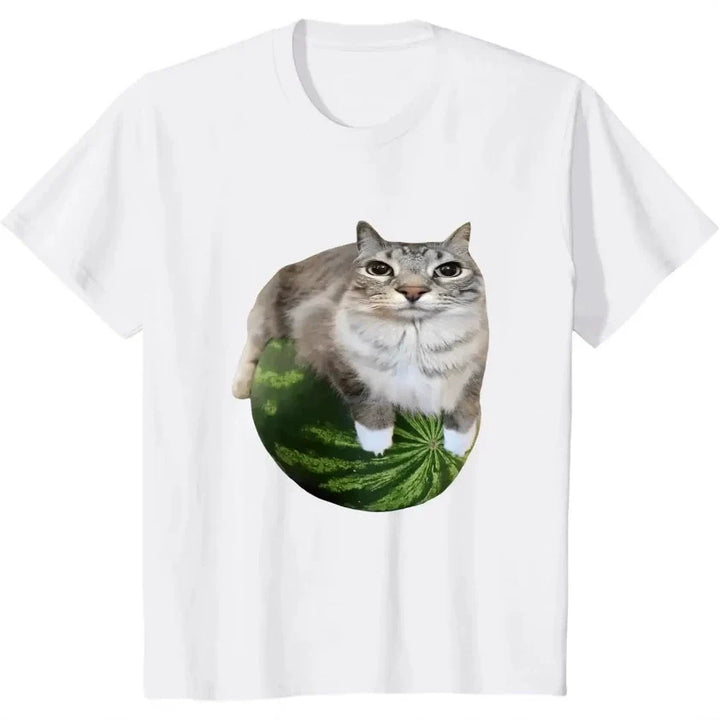 Watermelon Cat Meme T-Shirt