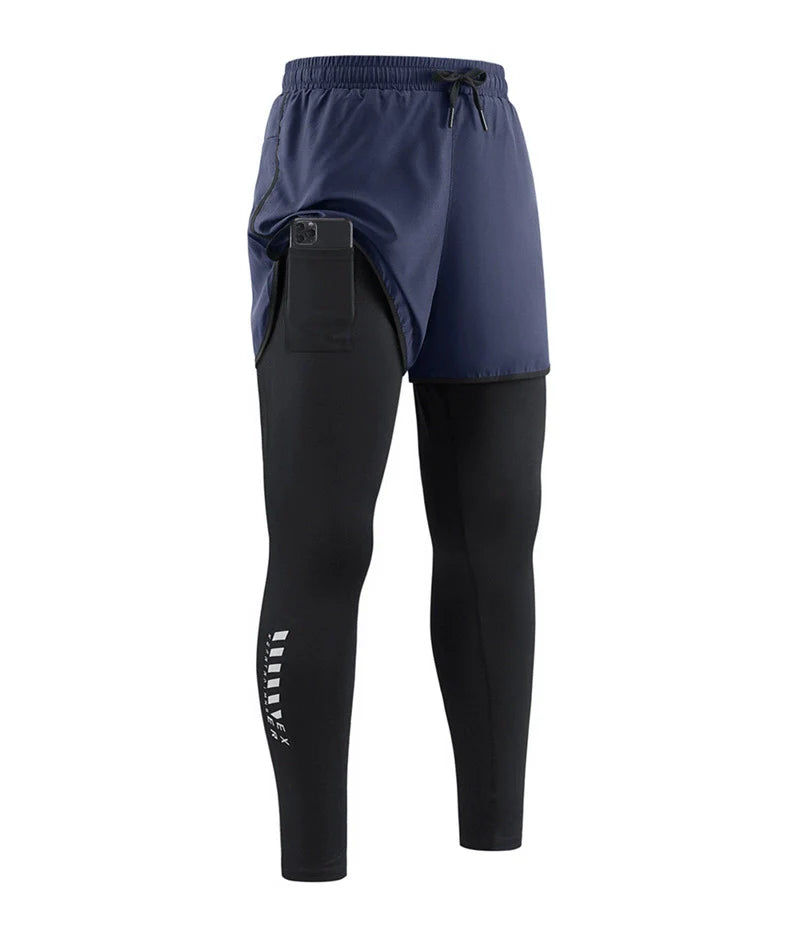 Men’s 2-in-1 Stretch Quick-Dry Athletic Joggers