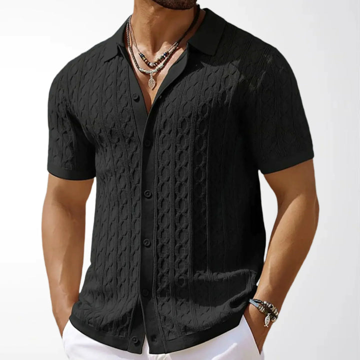 Men’s Casual Jacquard Polo