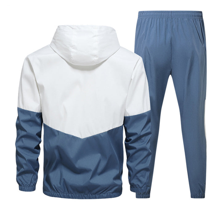 Colorblock Hooded Tracksuit Set