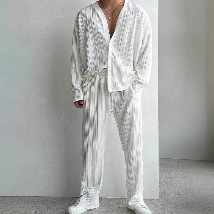 Pleated Two-Piece Set