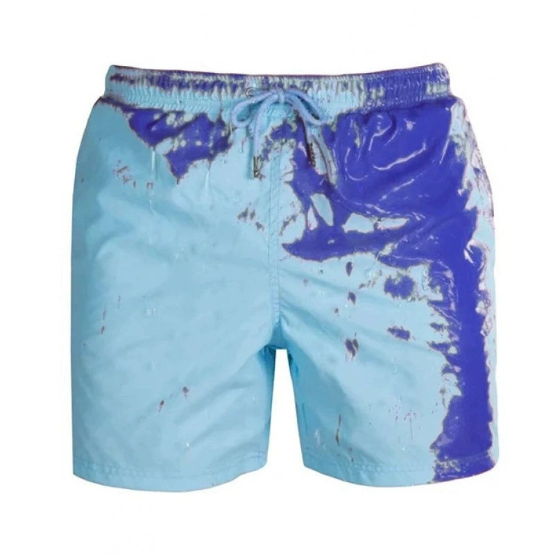 Water-Reactive Color-Changing Swim Trunks