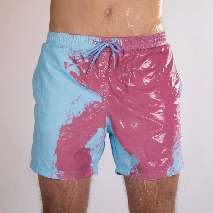 Water-Reactive Color-Changing Swim Trunks