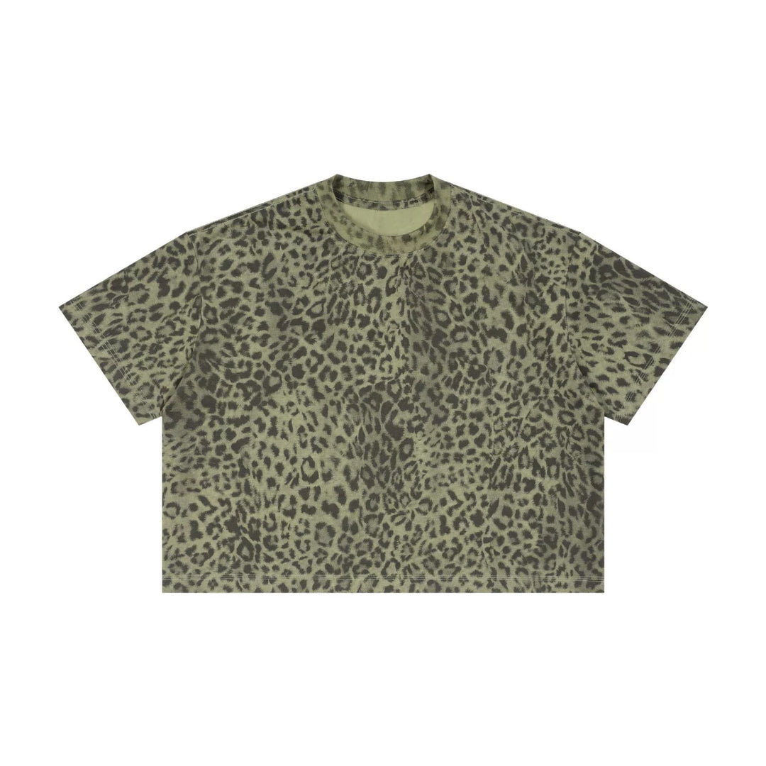 Relaxed Leopard Print Oversized T-Shirt