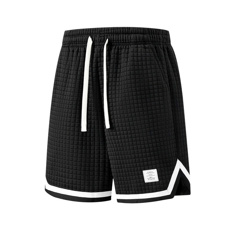 Textured Athletic Mesh Shorts
