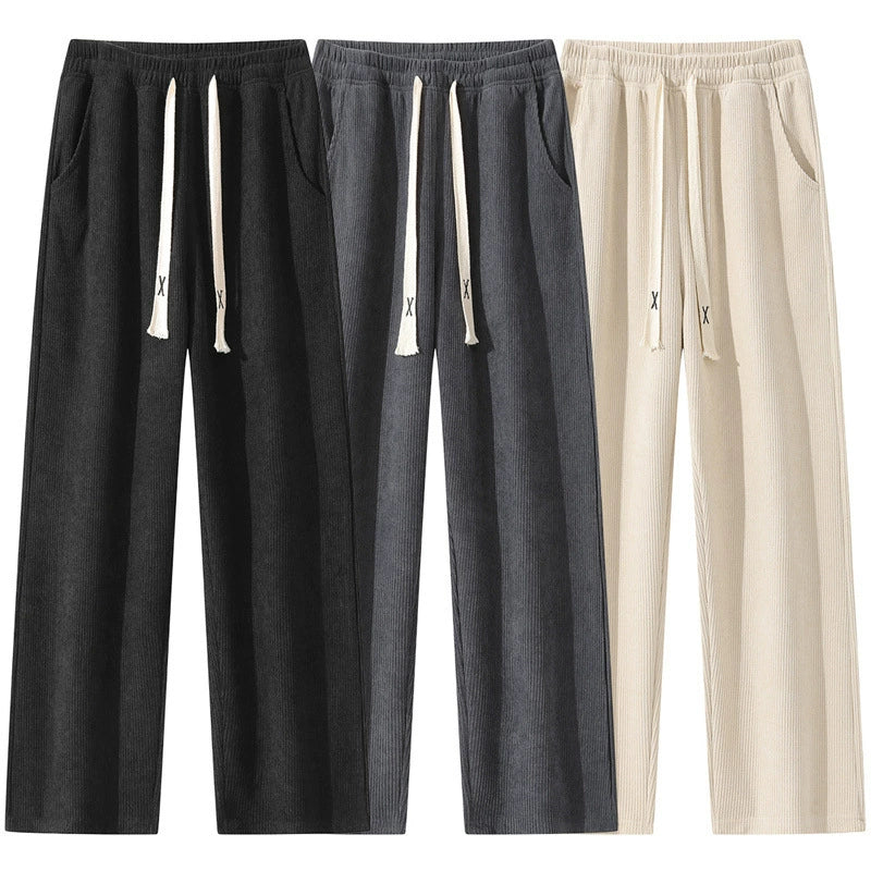 Men’s Relaxed Corduroy Wide-Leg Pants