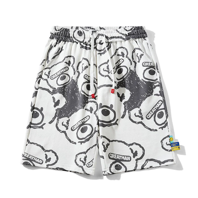 Men’s All-Over Bear Print Beach Shorts