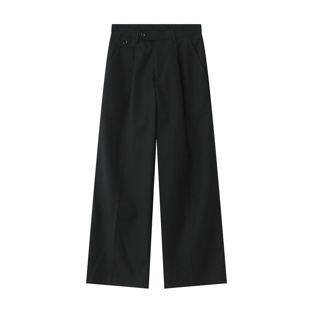 Relaxed Straight Leg Casual Trousers