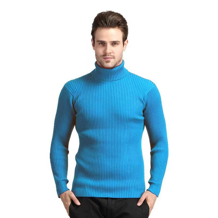 Solid Color Turtleneck Sweater