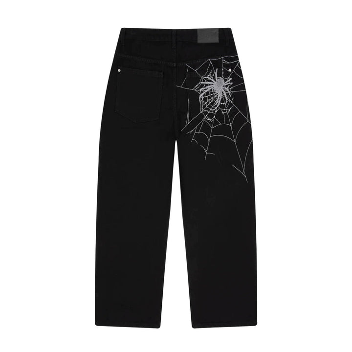 Spider Web Graphic Denim Jeans