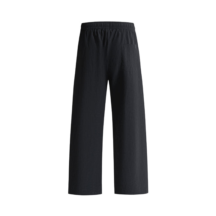Contrast Wave-Panel Wide-Leg Track Pants