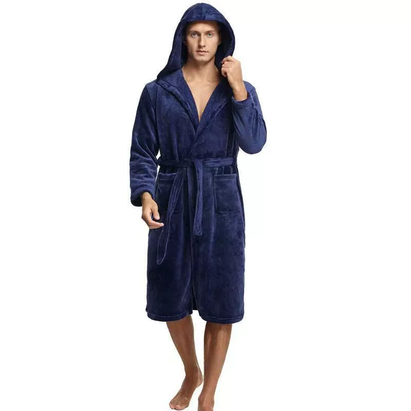 Thick Flannel Bathrobe