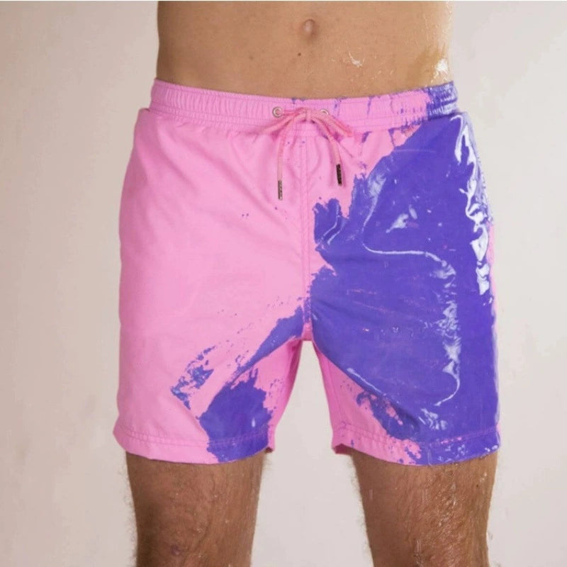 Water-Reactive Color-Changing Swim Trunks