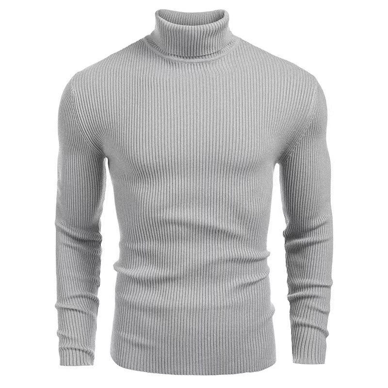 Solid Color Turtleneck Sweater