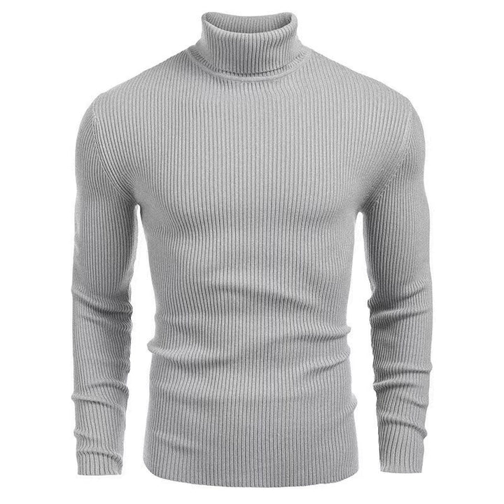 Solid Color Turtleneck Sweater