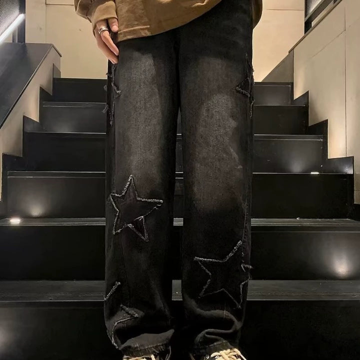 Star Patch Baggy Jeans