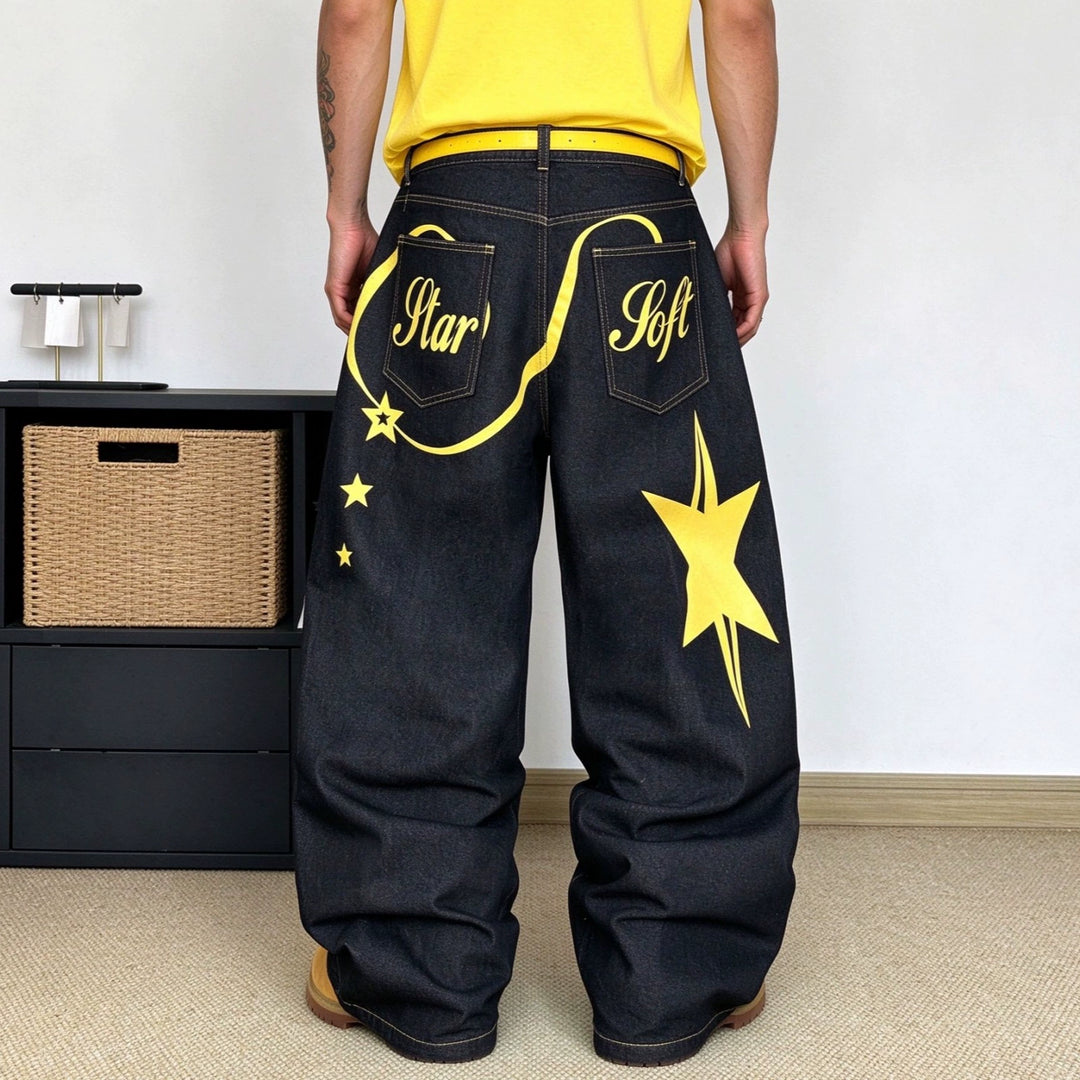 Star Graphic Baggy Jeans