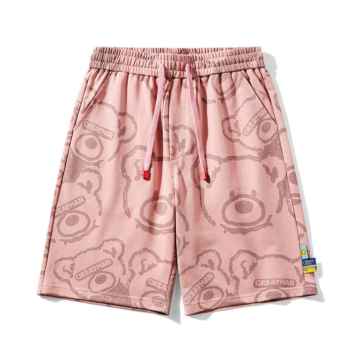 Men’s All-Over Bear Print Beach Shorts