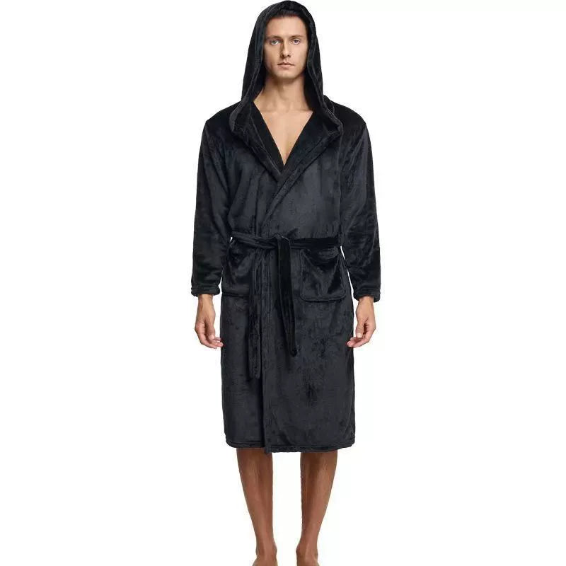 Thick Flannel Bathrobe