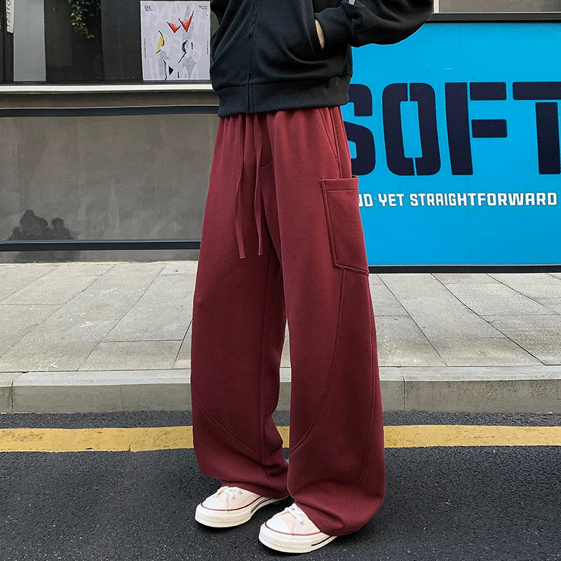 Curved-Seam Cargo Sweatpants