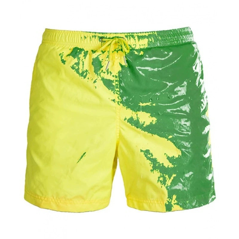Water-Reactive Color-Changing Swim Trunks