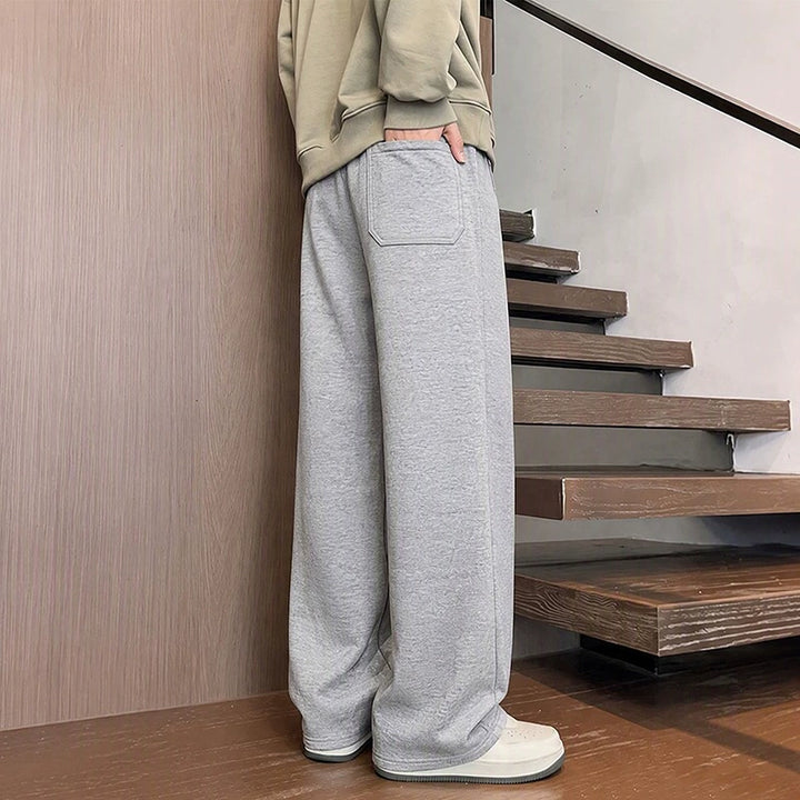 Wide-Leg Drawstring Sweatpants