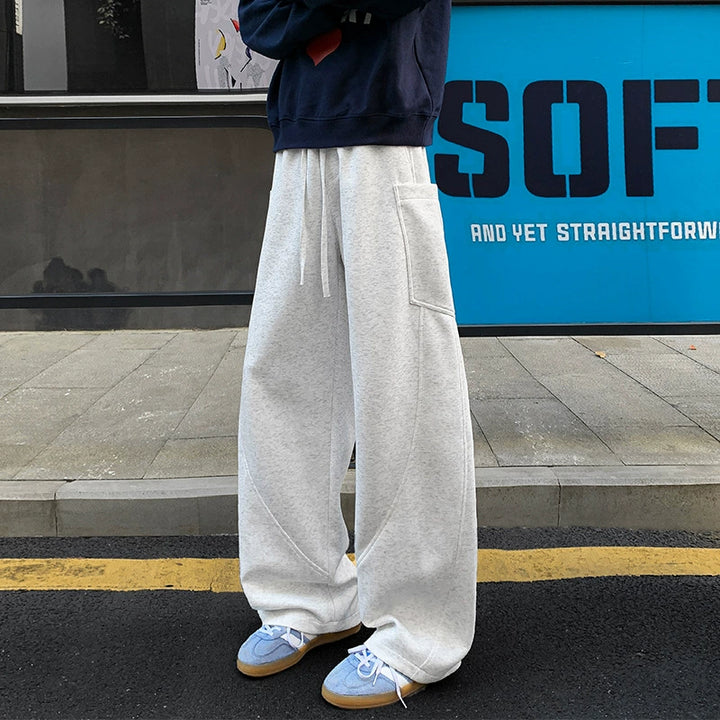 Curved-Seam Cargo Sweatpants