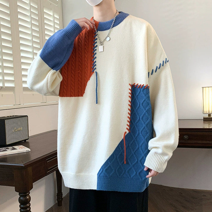Cable Patchwork Sweater