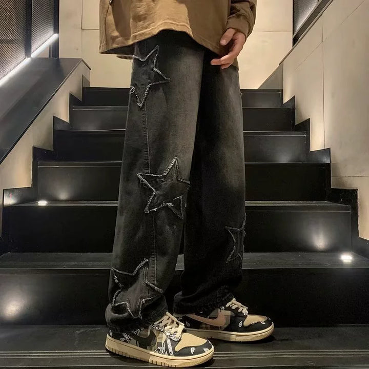 Star Patch Baggy Jeans