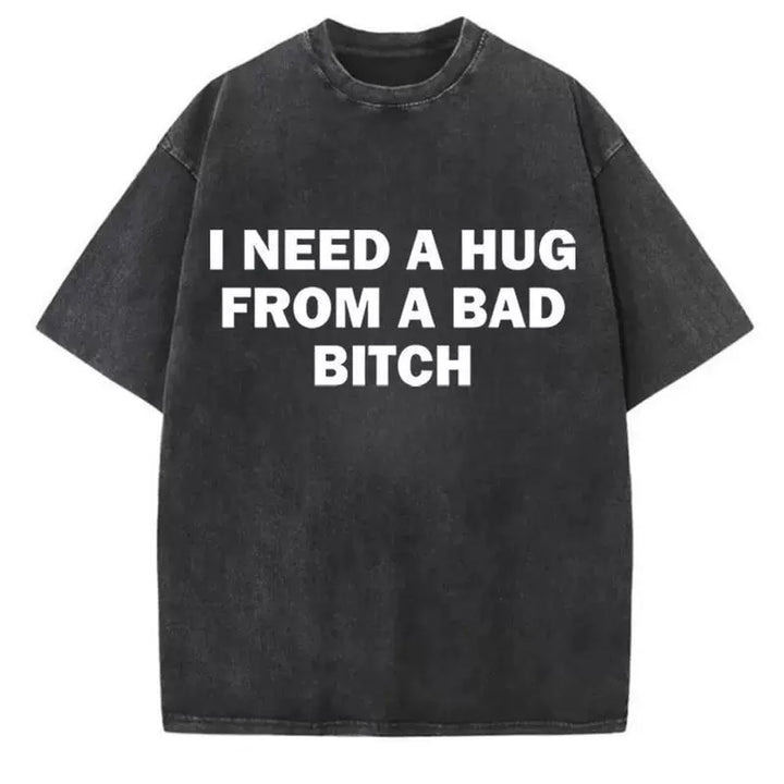 Funny Bold Quote Short Sleeve Cotton Tee