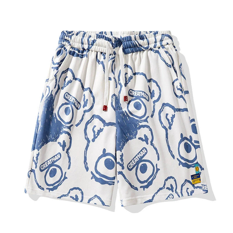 Men’s All-Over Bear Print Beach Shorts