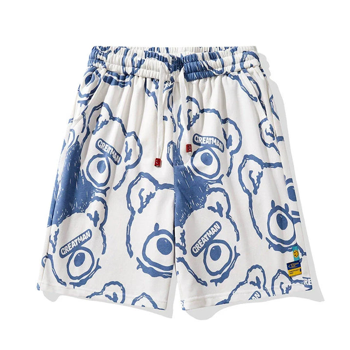 Men’s All-Over Bear Print Beach Shorts