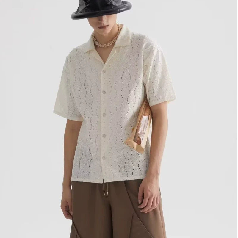 Artistic Cuban Collar Summer Shirt