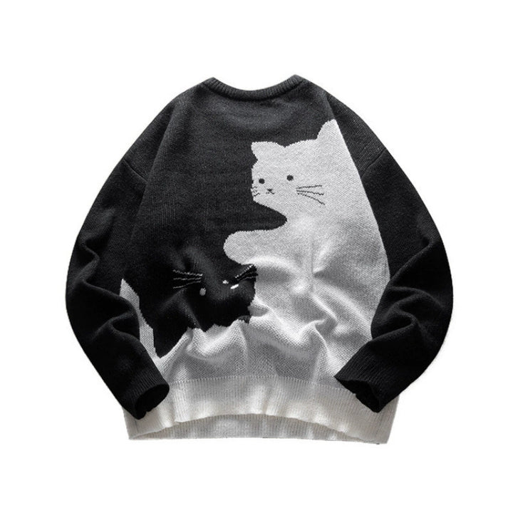 Contrast Cat Sweater