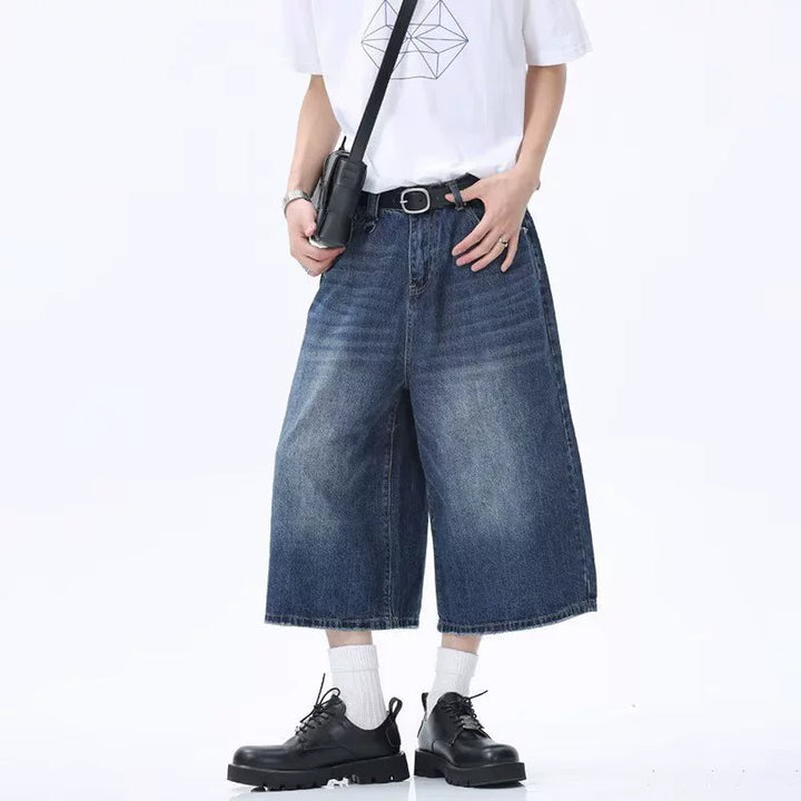 Wide-Leg Cropped Jeans