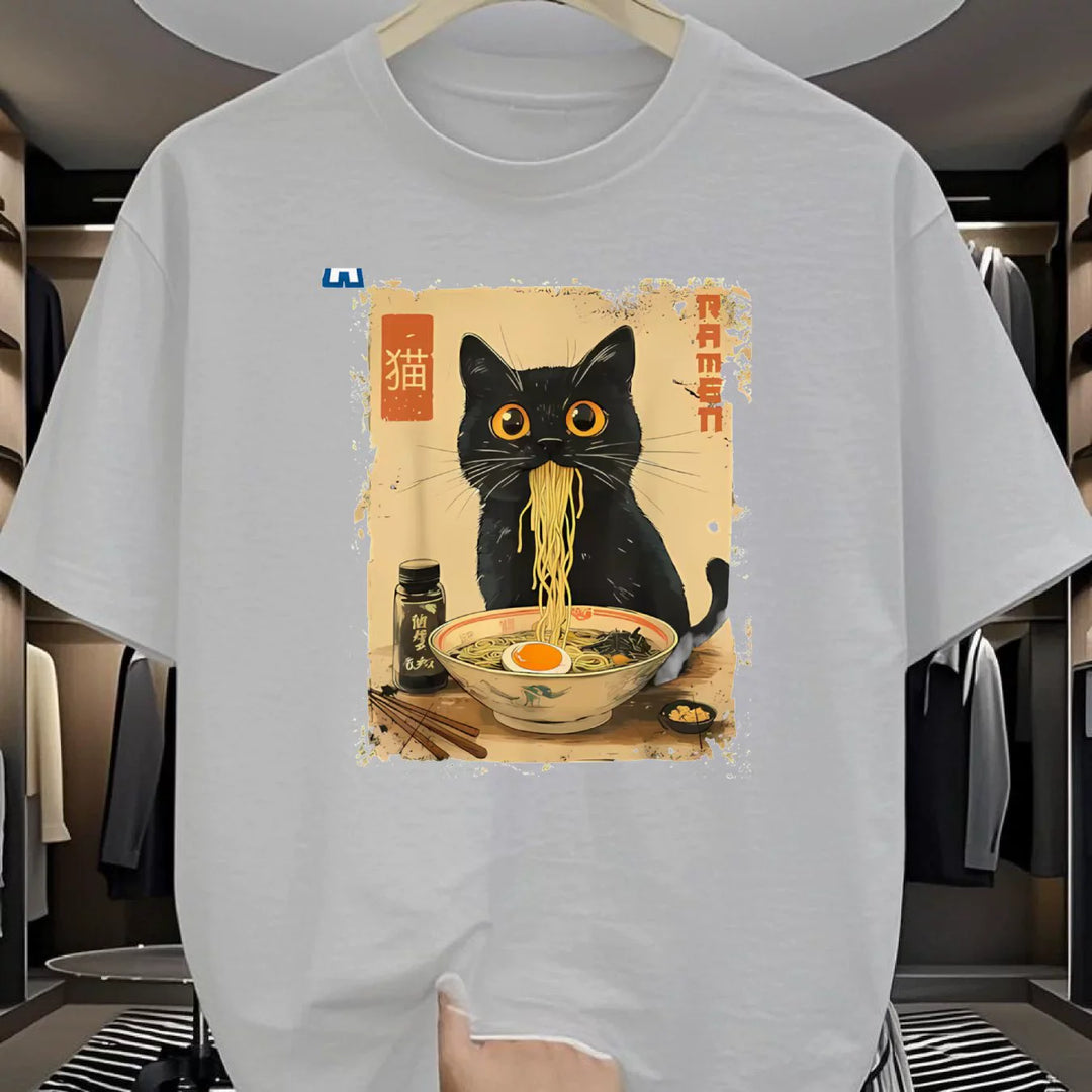 Cat &amp; Ramen Graphic T-Shirt