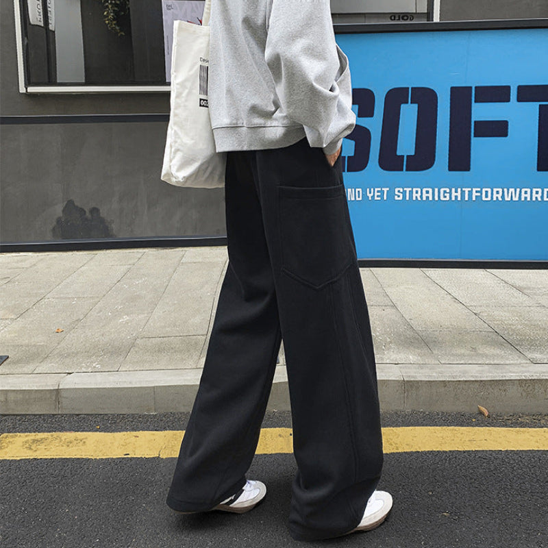 Curved-Seam Cargo Sweatpants