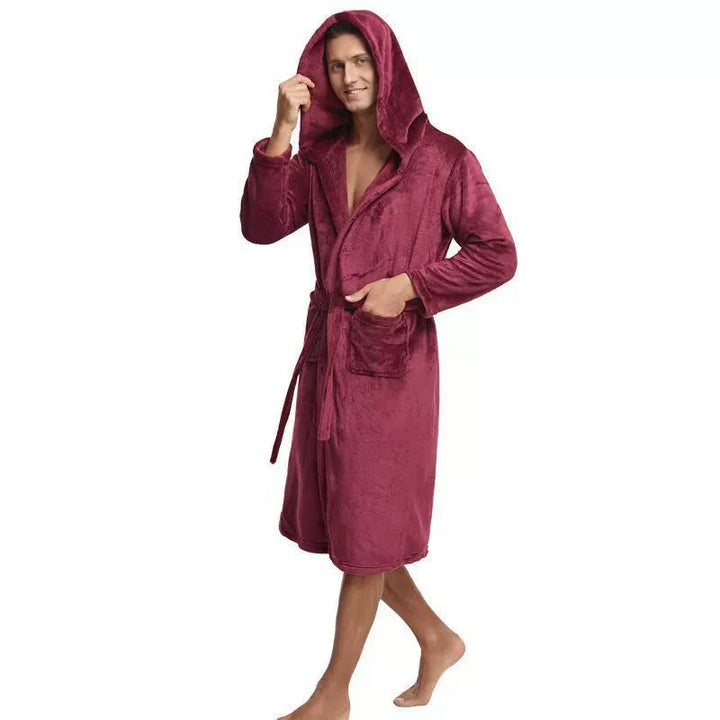 Thick Flannel Bathrobe