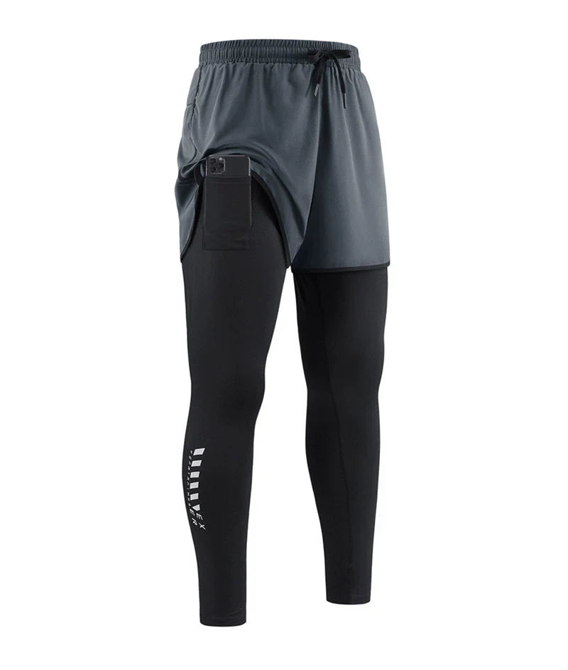 Men’s 2-in-1 Stretch Quick-Dry Athletic Joggers