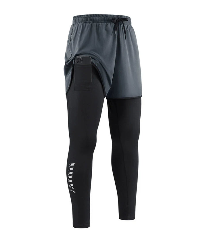 Men’s 2-in-1 Stretch Quick-Dry Athletic Joggers