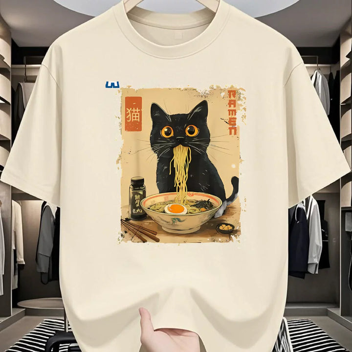 Cat &amp; Ramen Graphic T-Shirt