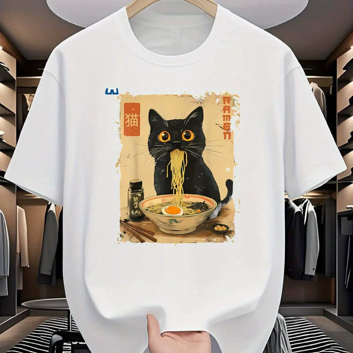 Cat &amp; Ramen Graphic T-Shirt