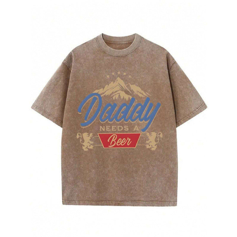 Casual Retro Printed Short-Sleeve Tee